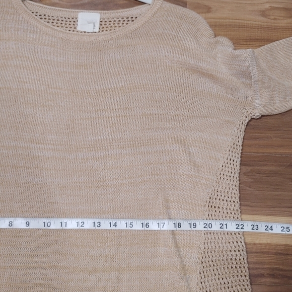 Olive Street Tan Open Knit Sweater Size XL - Picture 4 of 9